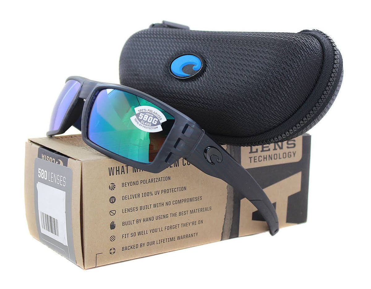 Matte Black Teak Green Sunglasses B32952