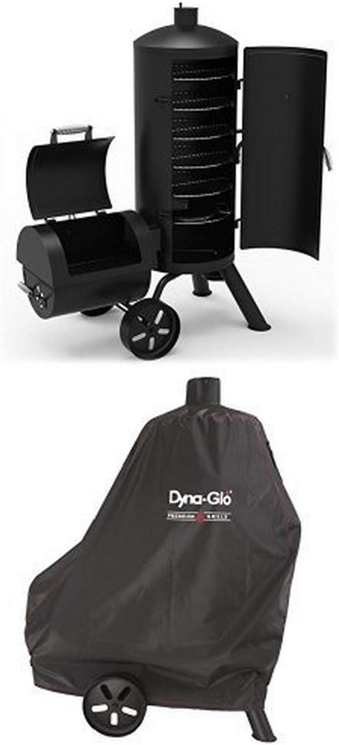 Heavy-Duty Vertical Offset Charcoal Smoker & Grill Q14587