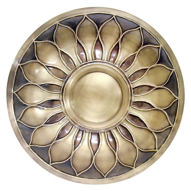 Brass Birdbath with Stake K98513