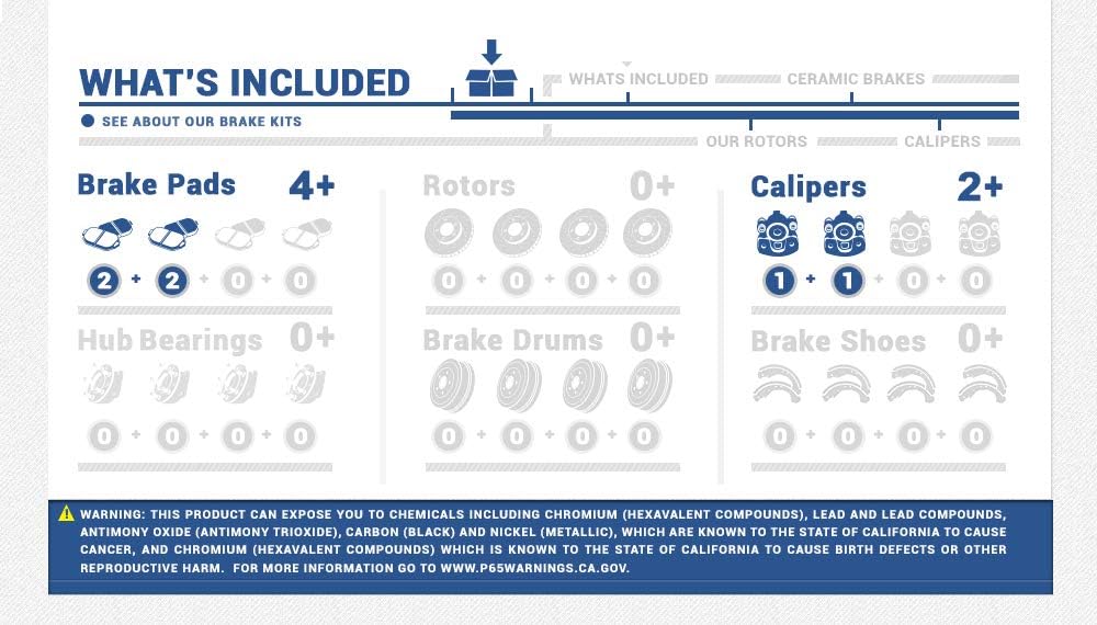 Loaded Caliper Assembly Set + Ceramic Brake Pads Z192