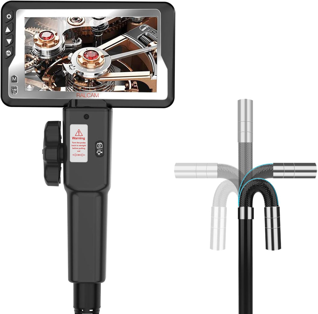 Articulating Borescope Inspection Camera with 4.5 IPS LCD D743