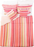 Colorful Striped Reversible Quilt Set 5-Pieces Cal King D5060