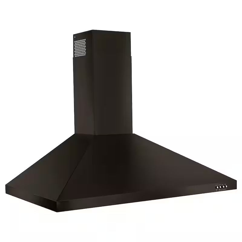 30 in. Wall Mount Range Hood in Black Stainless E44474