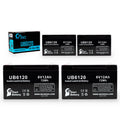 4x Pack 6V 12Ah Sealed Lead Acid Battery R5255