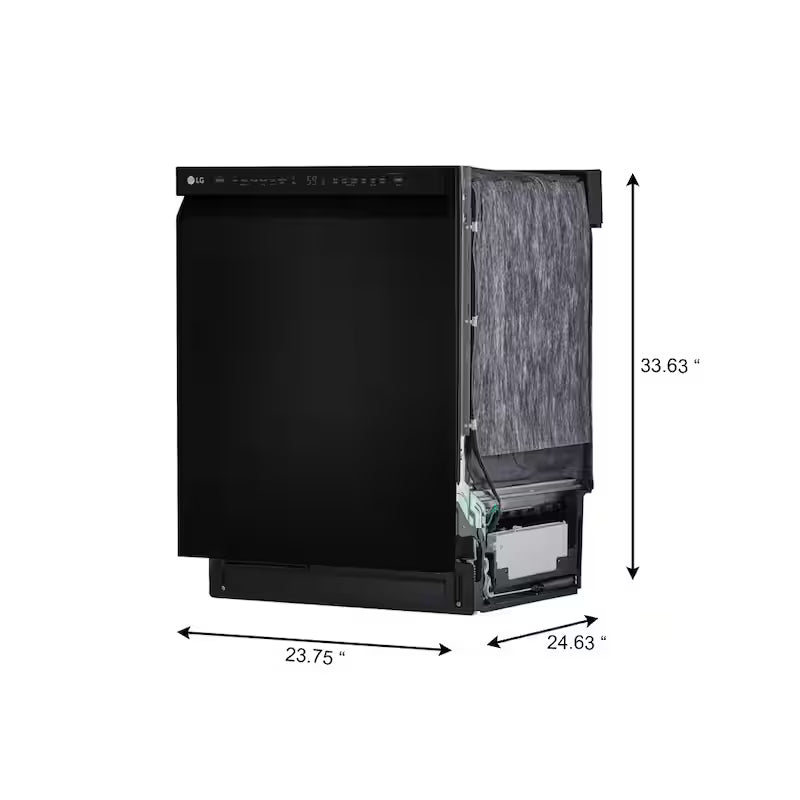 Black Front Control Dishwasher with 3rd Rack D878438