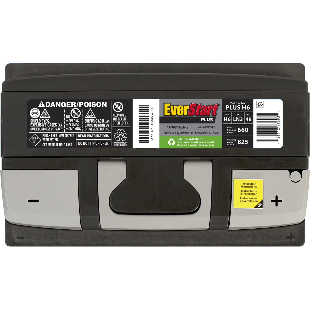 Lead Acid Automotive Battery 12 Volt 660 CCA F76466