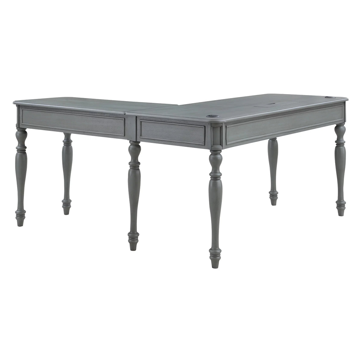 L-Shape Engineered Wood Desk with Power J9742