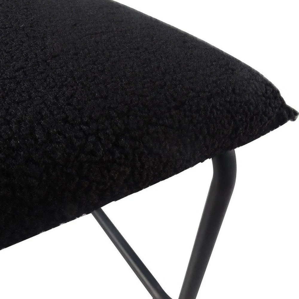 Set of 2 Teddy Velvet Dining Chairs with Metal Legs C9832