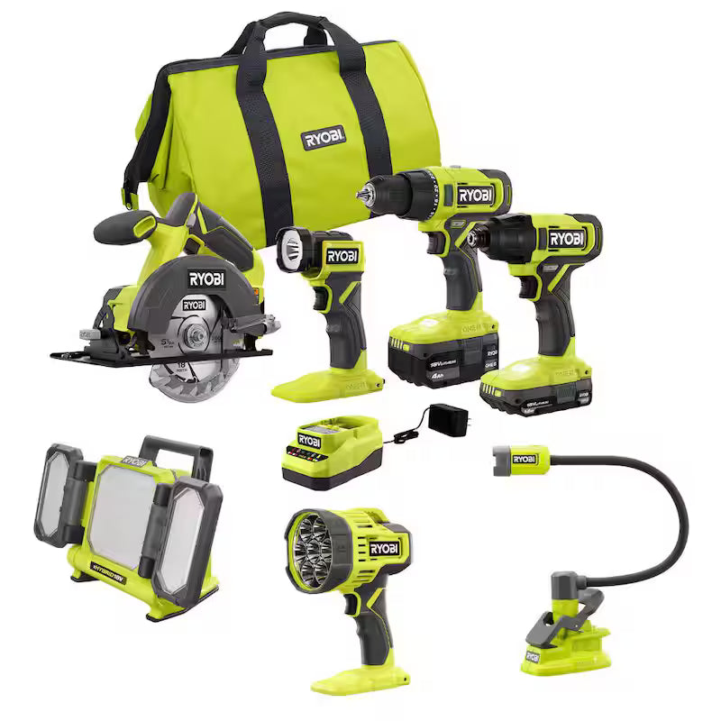 18V Cordless 4-Tool Combo Kit with Battery and Charger U723