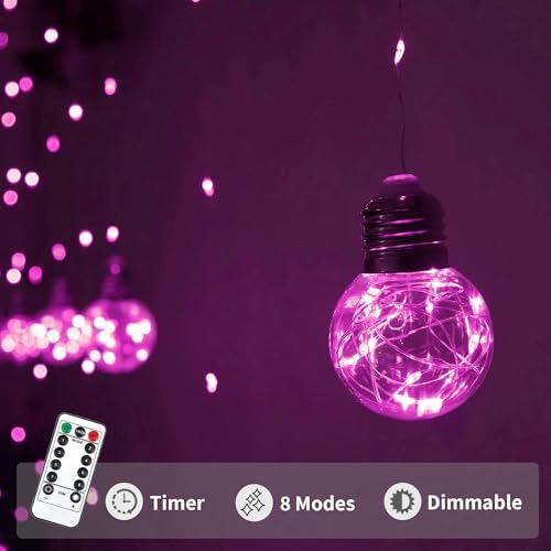200 LED Warm White Curtain String Lights with Remote Y881498