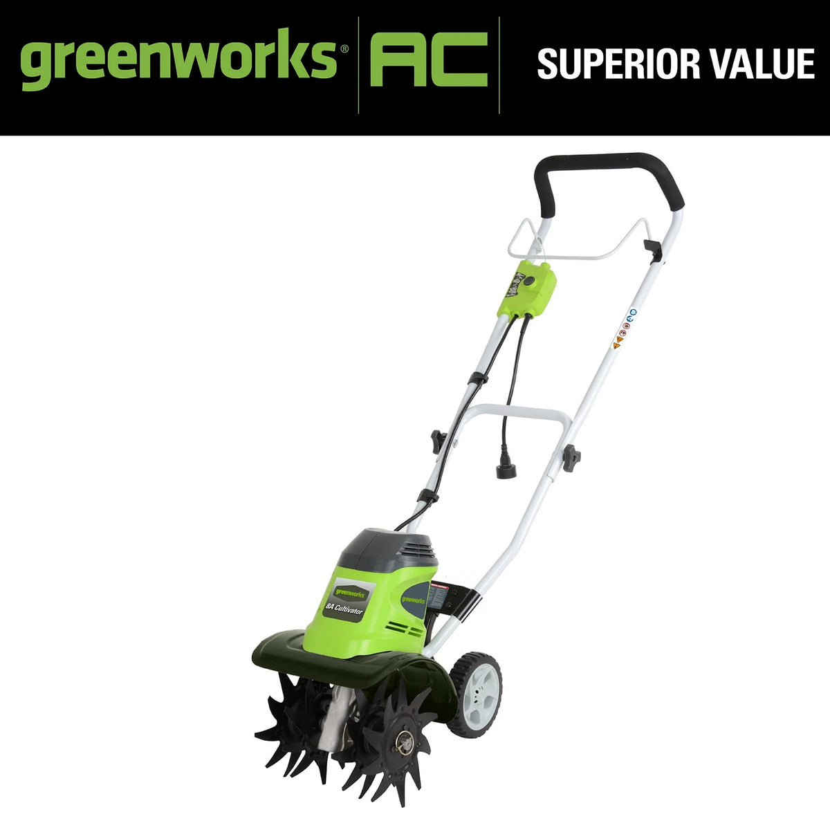 8 Amp 10-inch Corded Electric Cultivator/Tiller A38106
