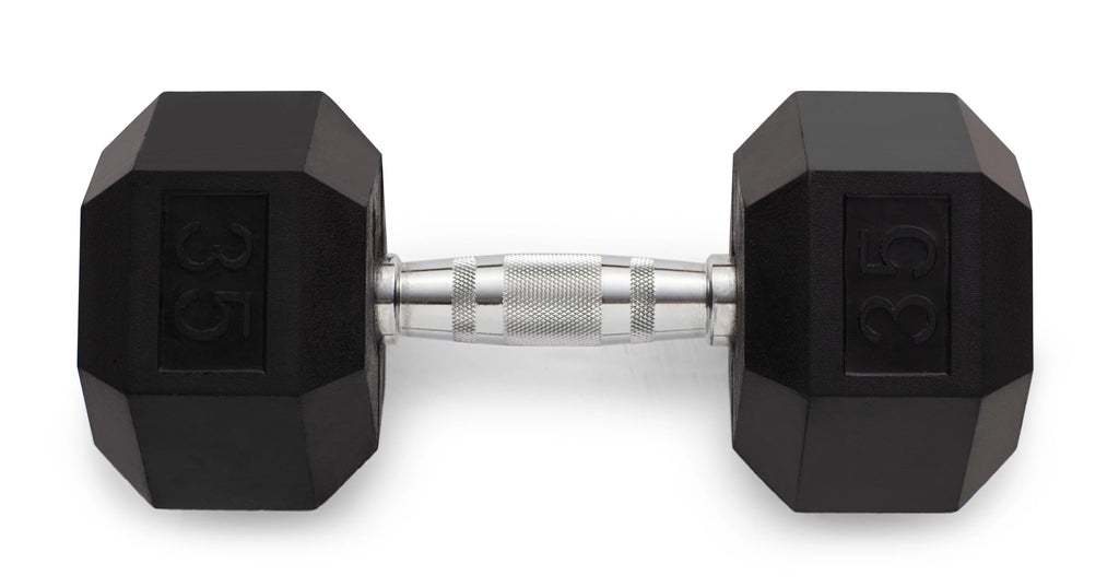 35lb Rubber Hex Dumbbell L967