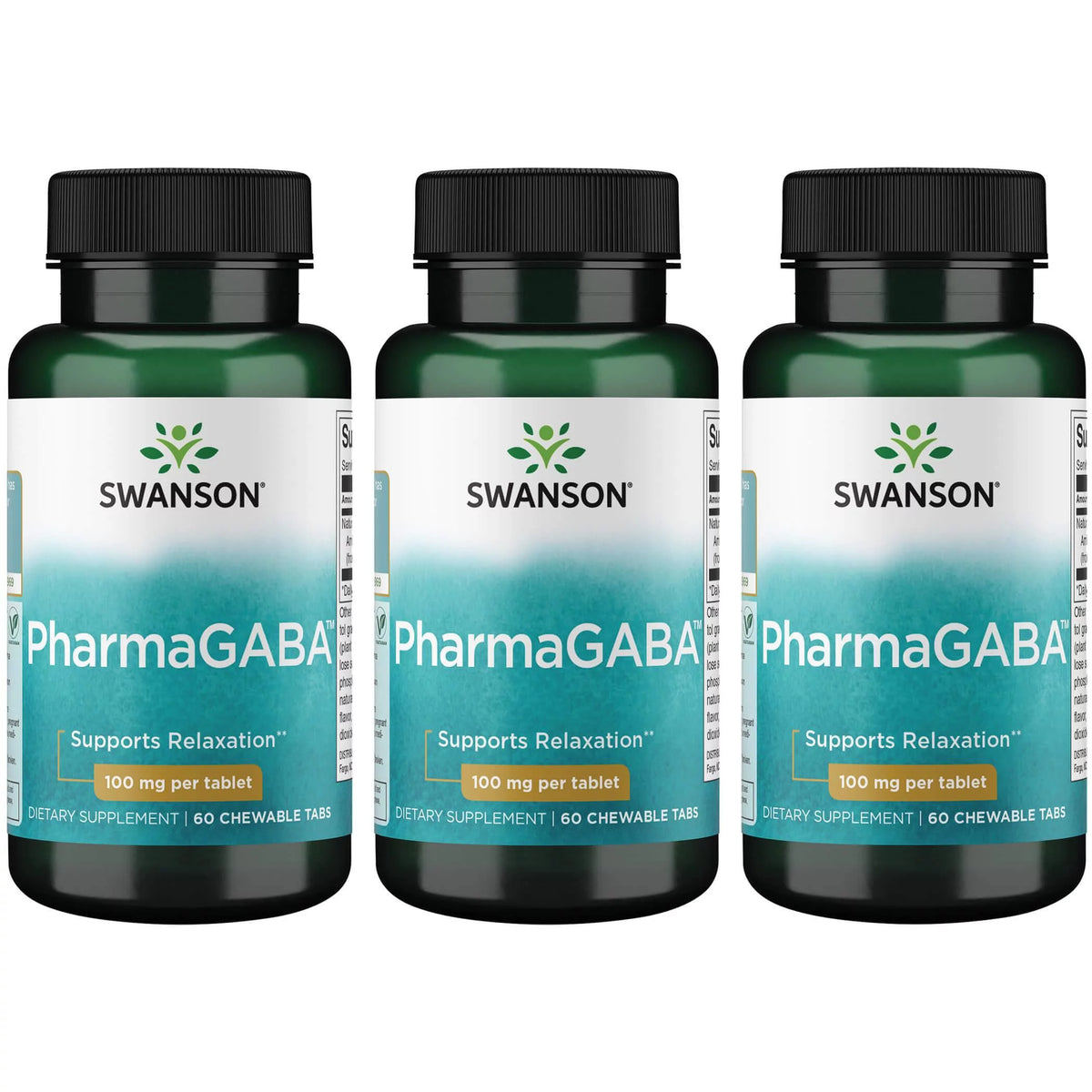 Gaba 100 mg 60 Chewables 3 Pack B635