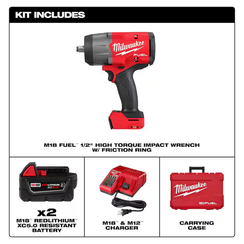 18V Lithium-Ion Brushless Cordless 1/2 in. Impact Wrench Kit Z43862
