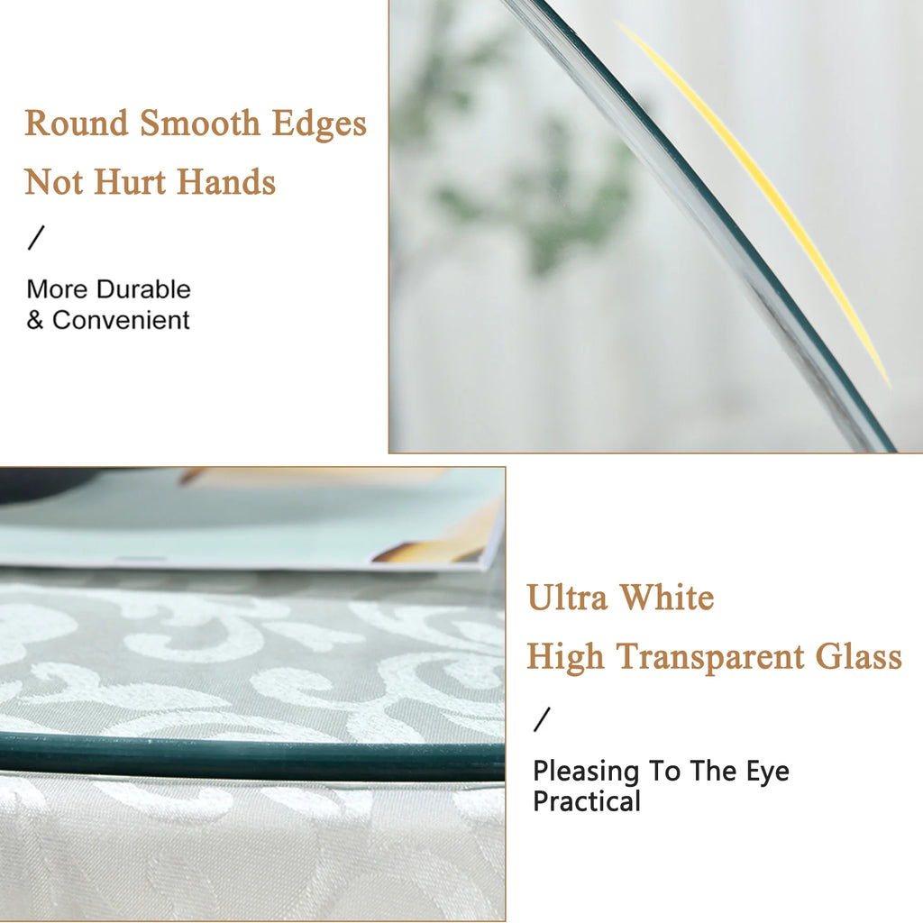52 Inch Round Clear Glass Table Top T42843