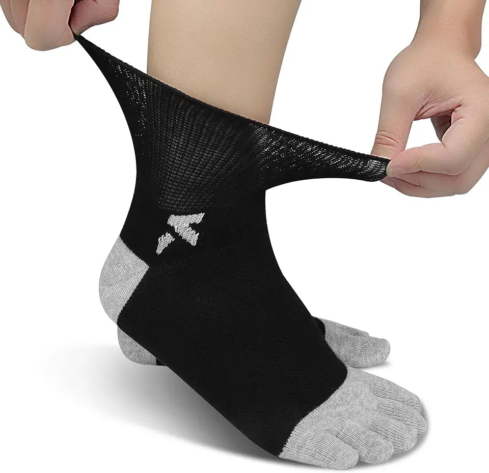 4 Pairs Seamless Loose Fit Non-Binding Cotton Crew Socks S2708