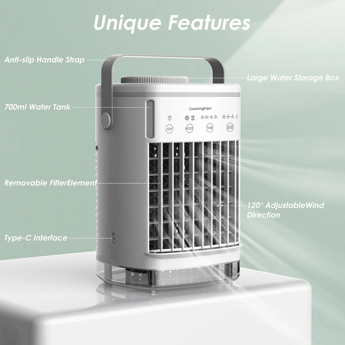 Portable 3-IN-1 Evaporative Air Cooler 700ML K50316