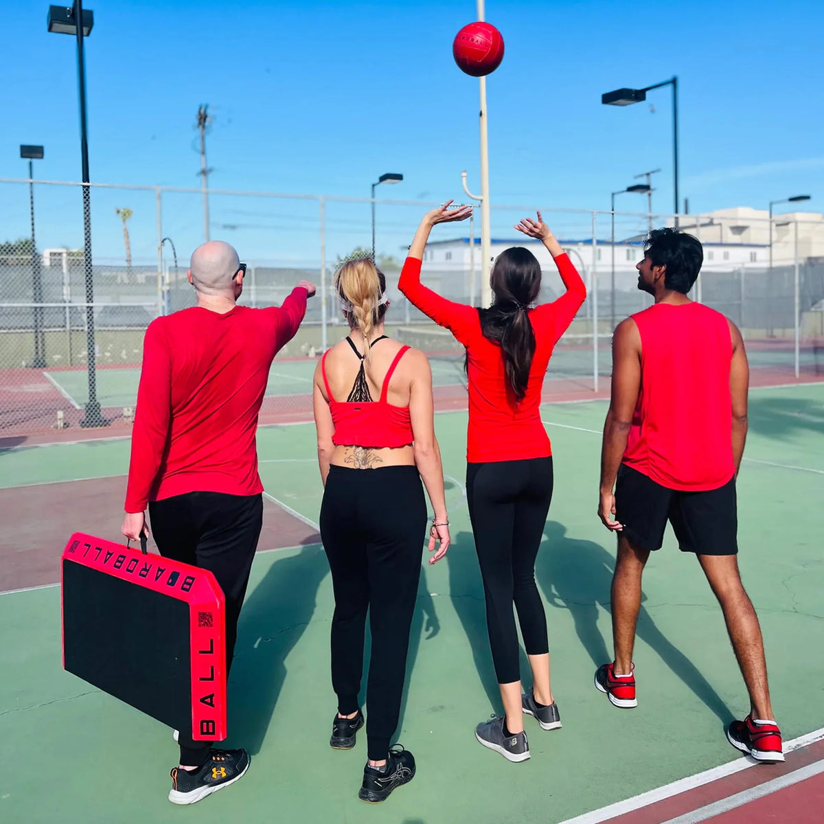 Portable Boardball Set with Board, Volleyball, & Hand Pump D885371