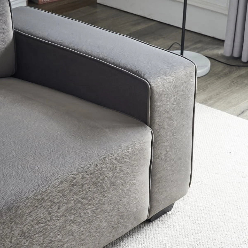 Brown Single Sofa with Side Pockets J80075