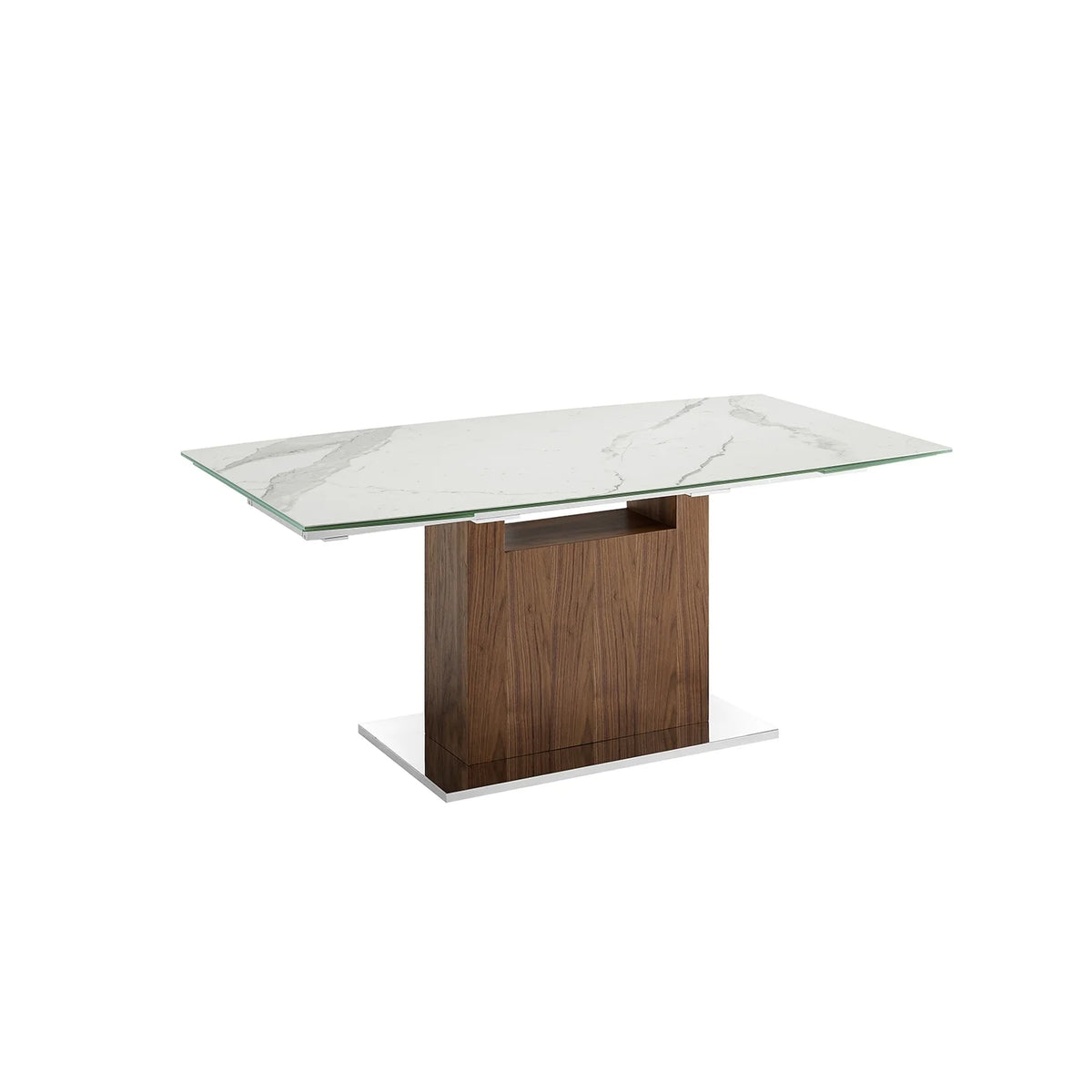 White Marbled Porcelain Top Dining Table K833846
