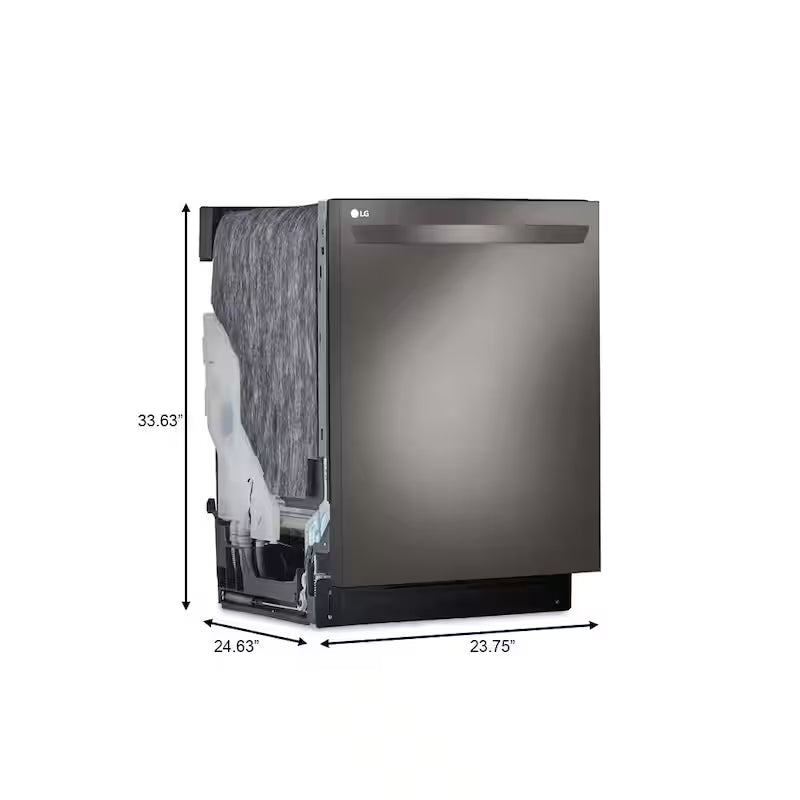 24 in. Black Stainless Steel Dishwasher A20647