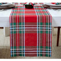 100% Pure Linen Green Tartan Plaid Table Runner 14 x 72 Inch N2748