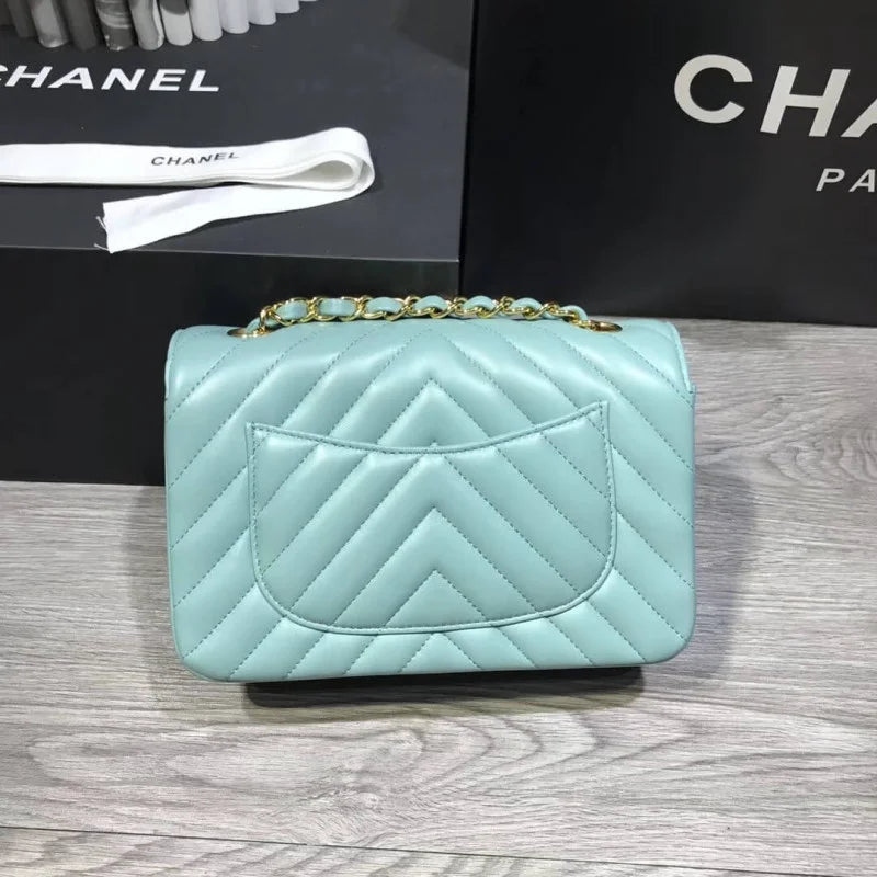 Lambskin Chevron Flap Bag C4322