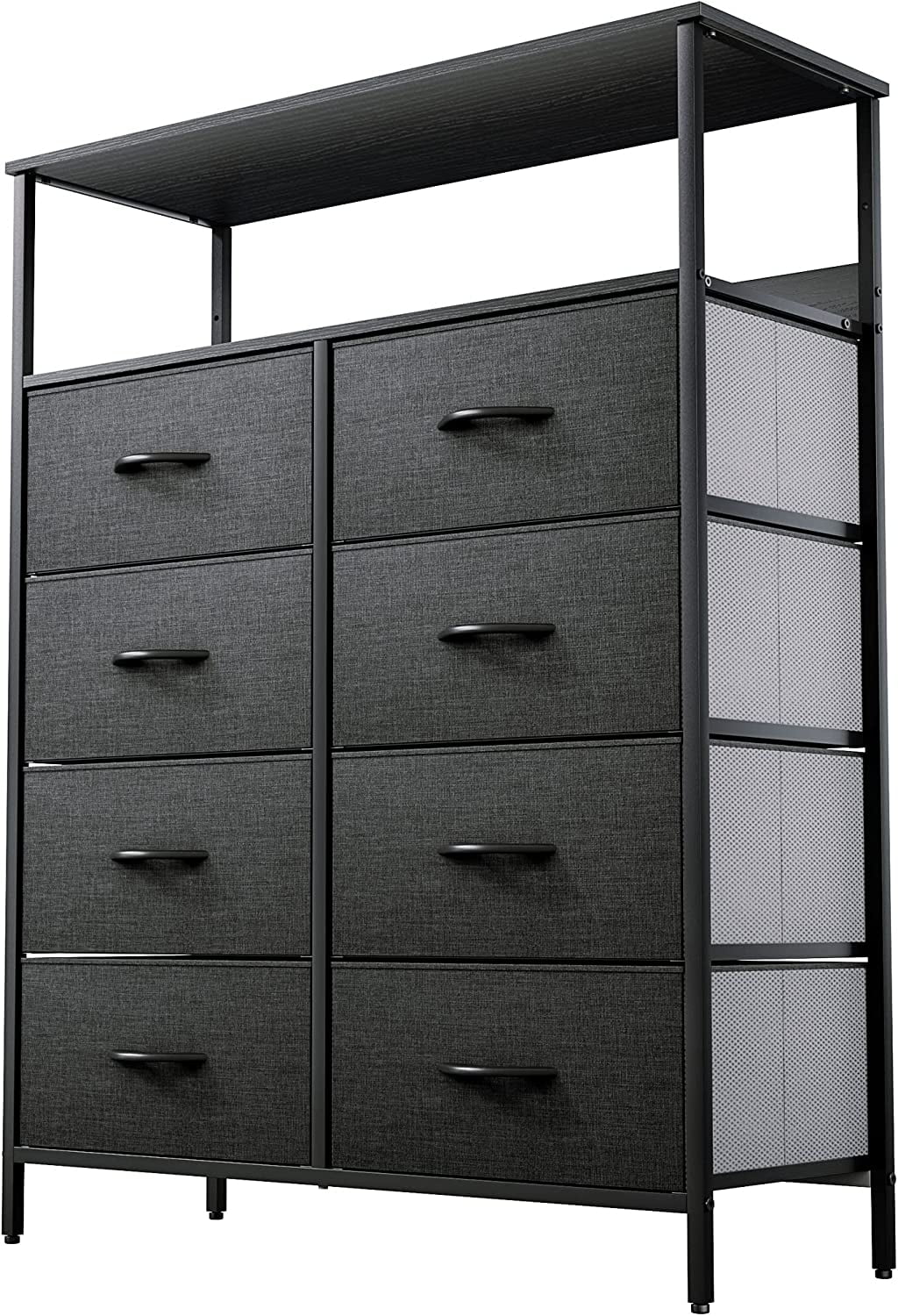 8 Drawer Fabric Dresser with Shelves Z811