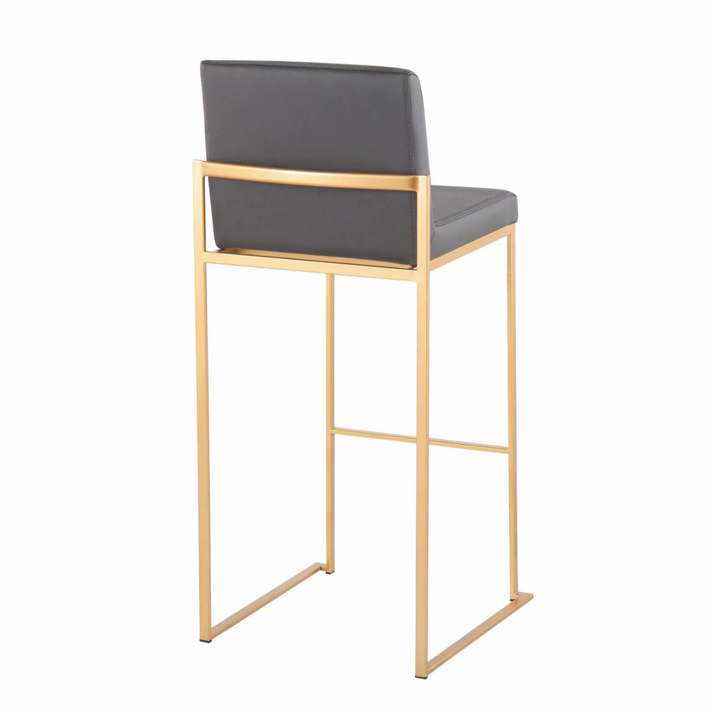 Faux Leather Barstool Set of 2 L5252