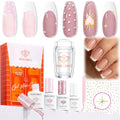 Sheer Pink Nude Red Brown Jelly Gel Nail Polish Kit with UV Light C8211