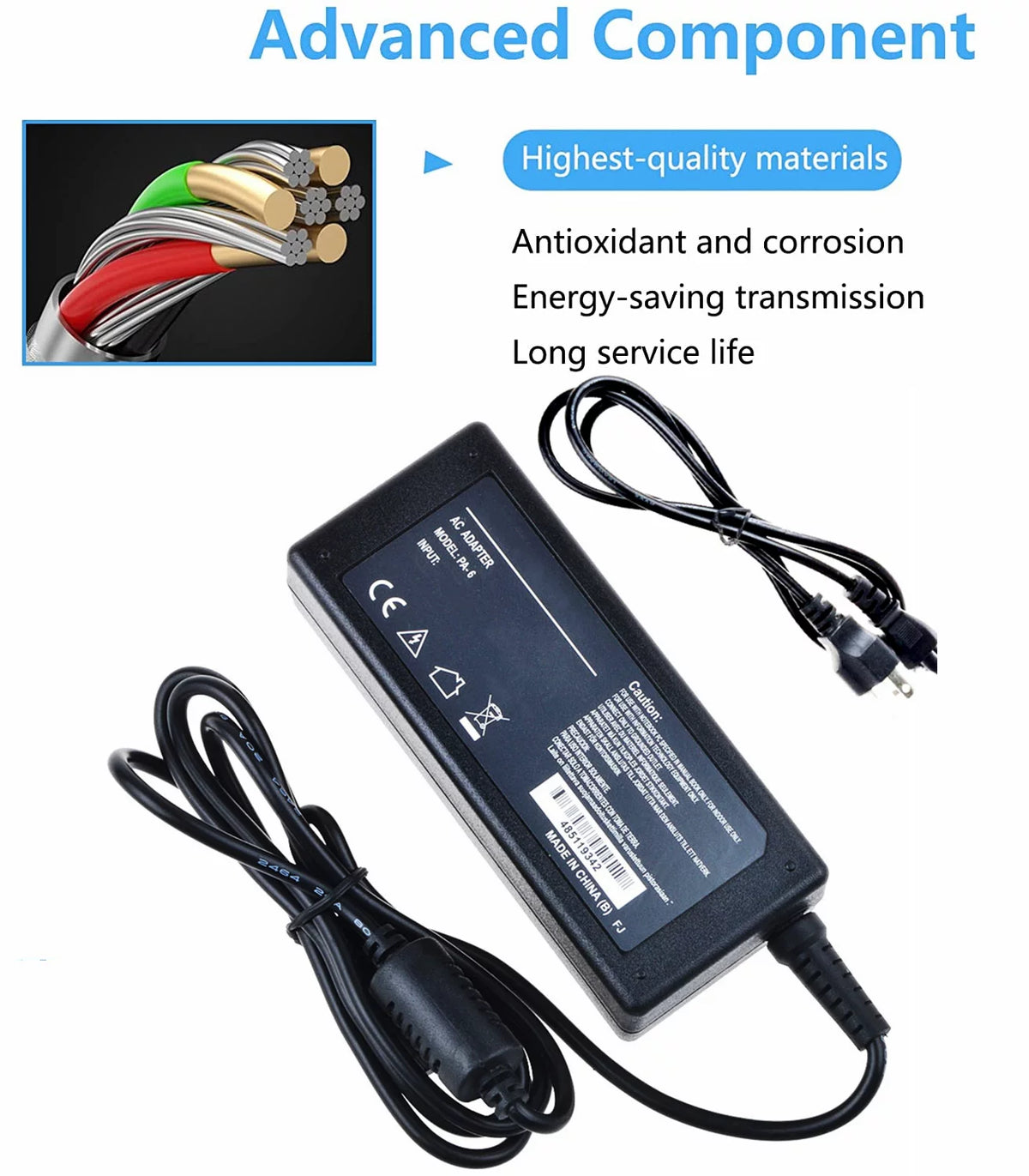 Compatible AC / DC Adapter Replacement Power Supply Cord Cable Charger M988