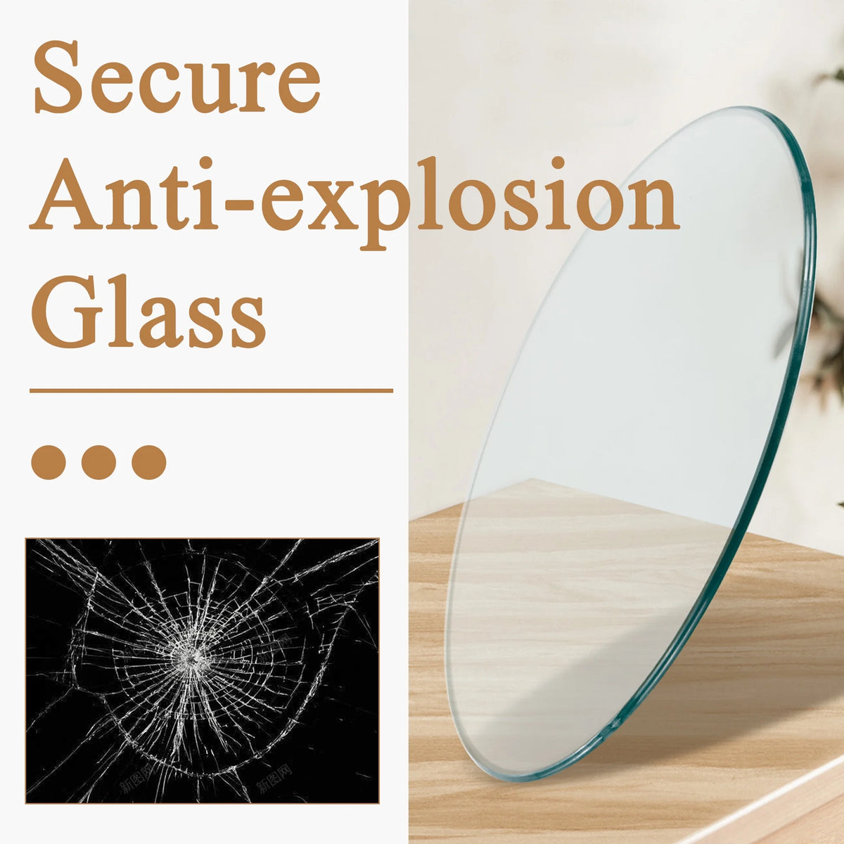 52 Inch Round Clear Glass Table Top T42843