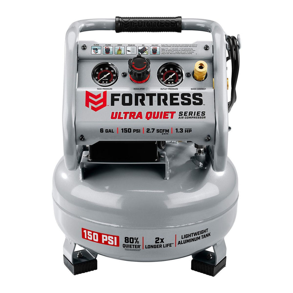 6 Gallon 150 PSI Oil-Free Pancake Air Compressor Q7555