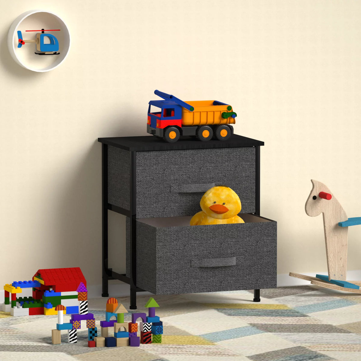 2 Drawer Fabric Dresser S560983