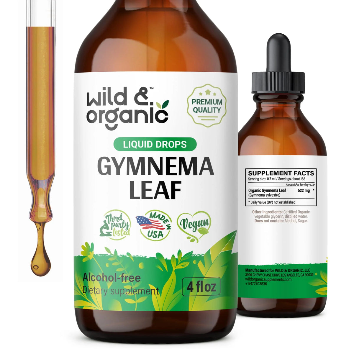Organic Gymnema Sylvestre Liquid Extract 4 fl oz W18681