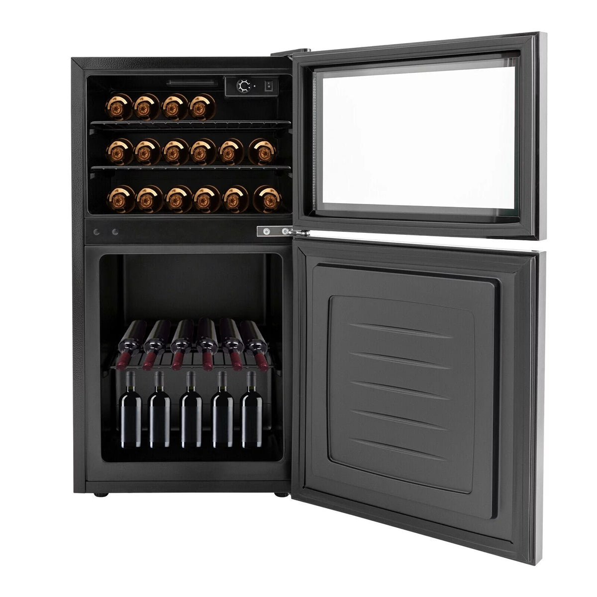 34" Dual Zone Wine Cooler Refrigerator Built-in Under-Counter Frost-Free O93208