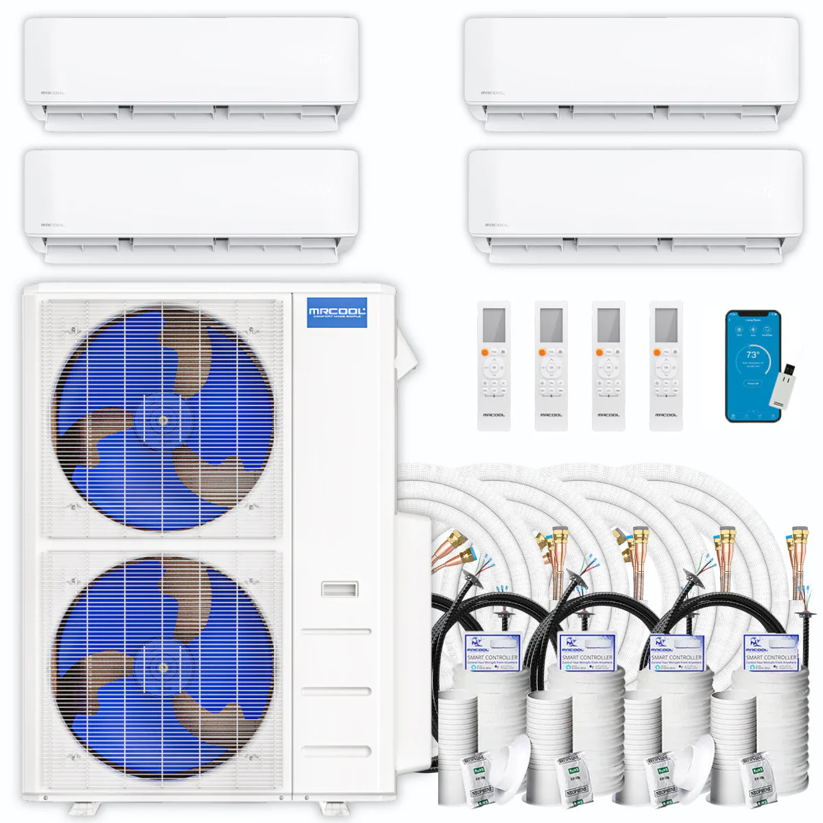 51,000 BTU 4 Zone Ductless Air Conditioner and Heat Pump G11957