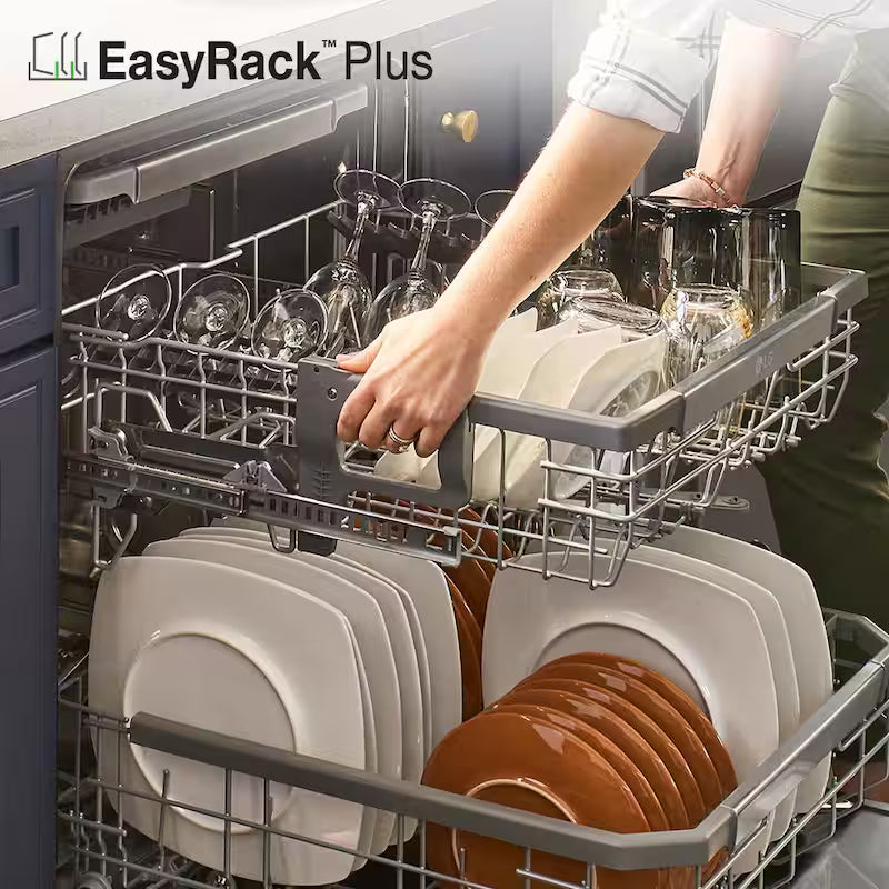 Black Front Control Dishwasher with 3rd Rack D878438