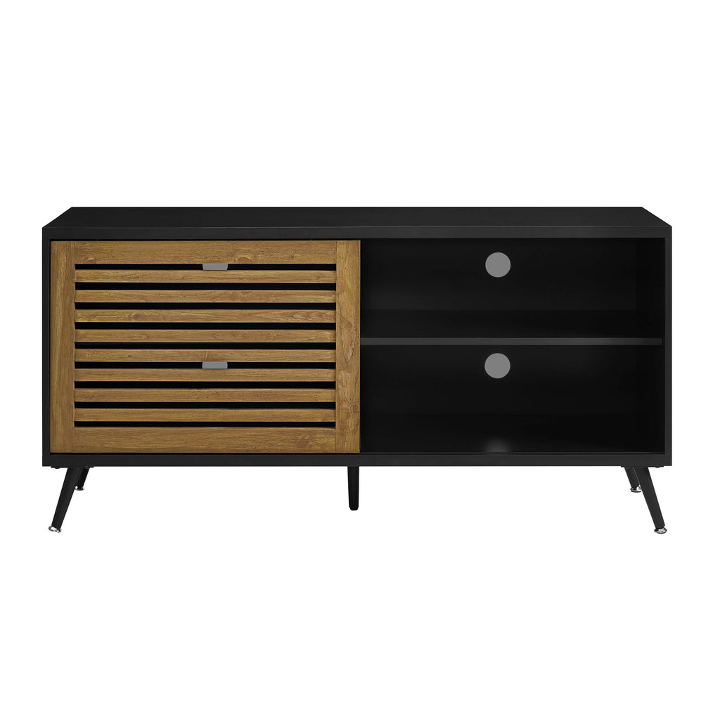 Black Mid Century Modern TV Stand J395