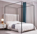 Queen Size Black Canopy Bed Frame W937