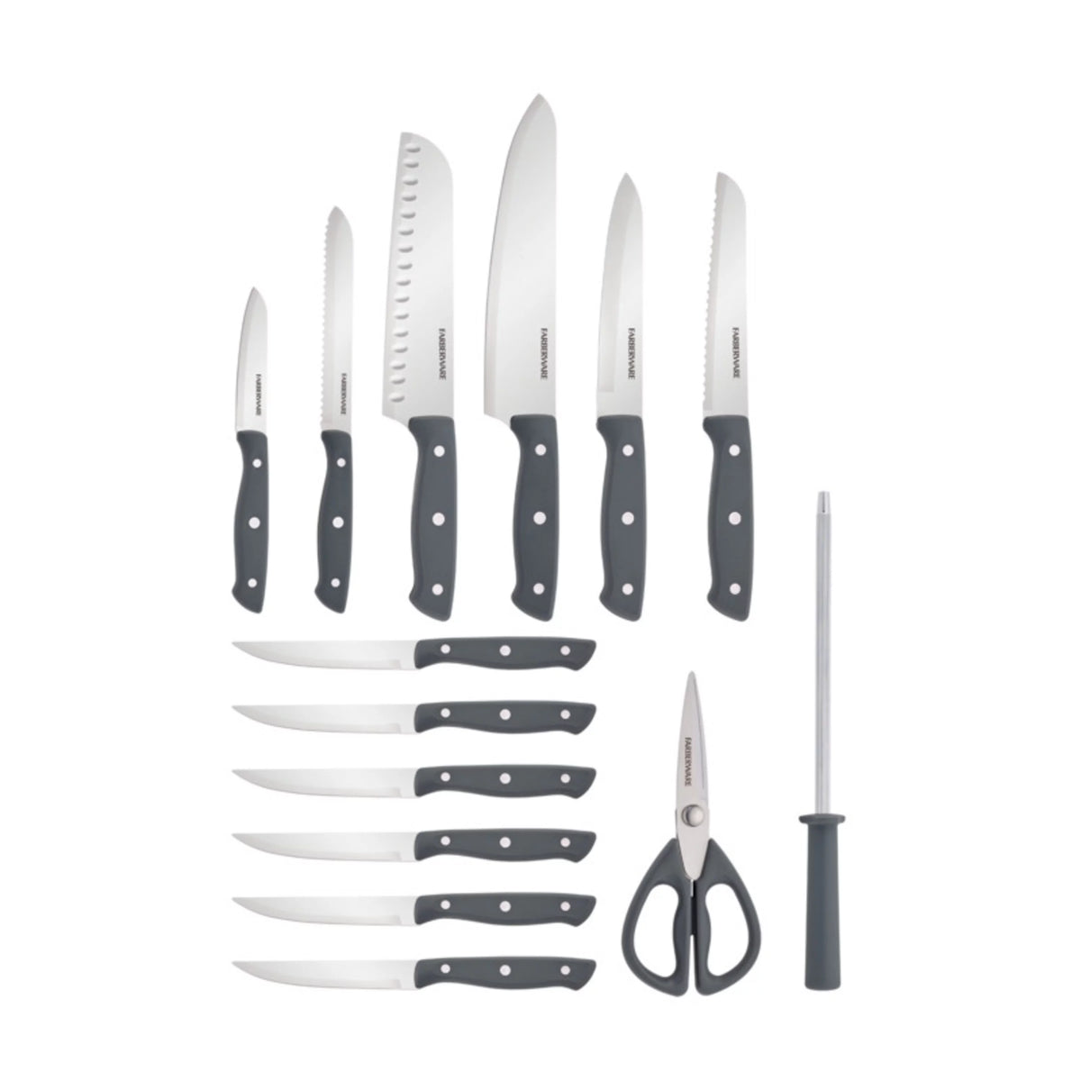 15-piece Triple Rivet Knife Block Set D1517