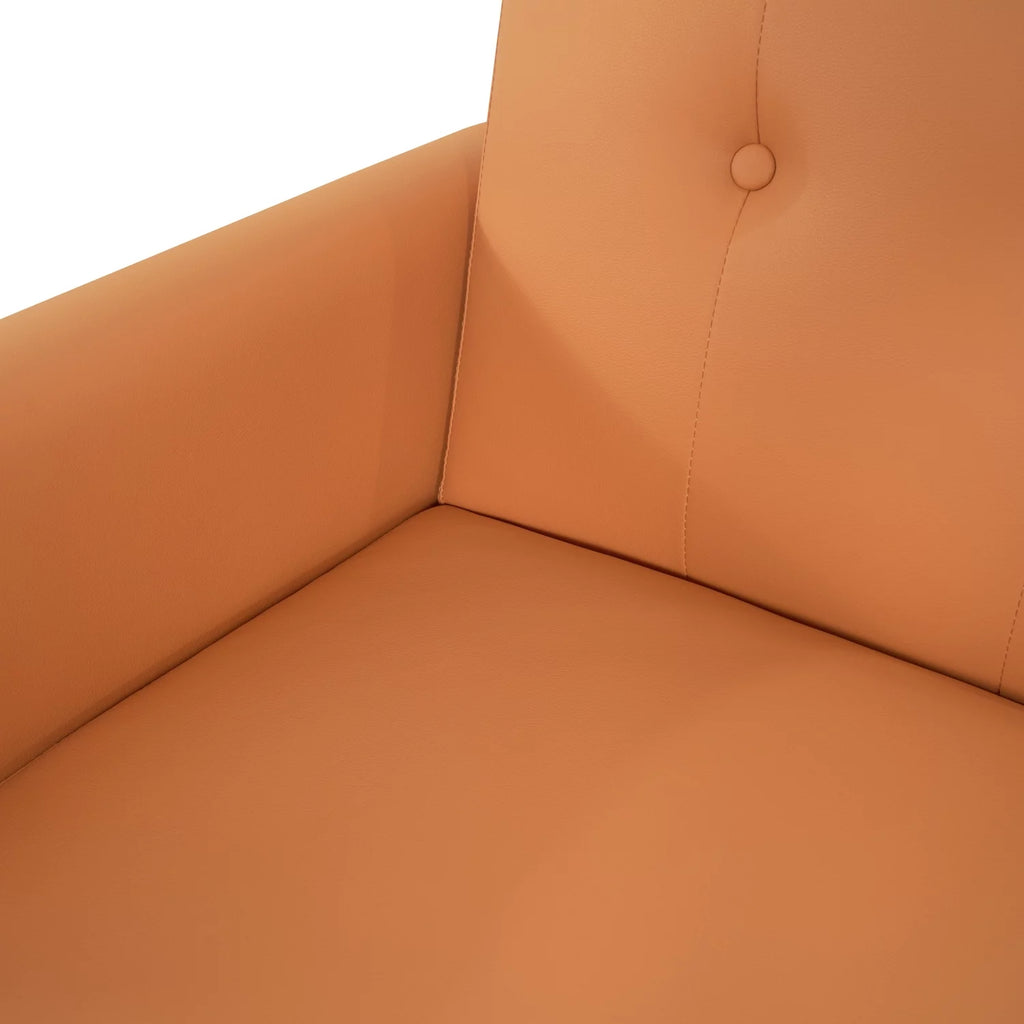 Caramel Air Leather Futon Sofa Bed N355