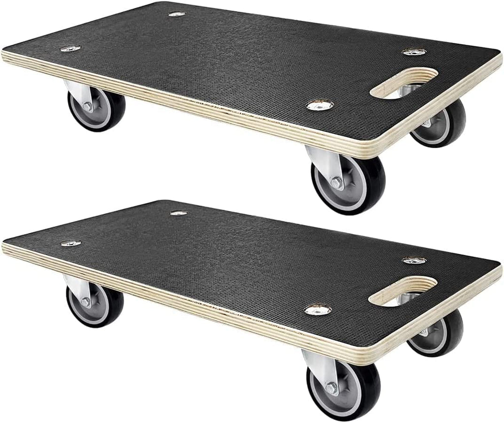 2Pcs Wood Platform Dolly with 4 Wheels N6832