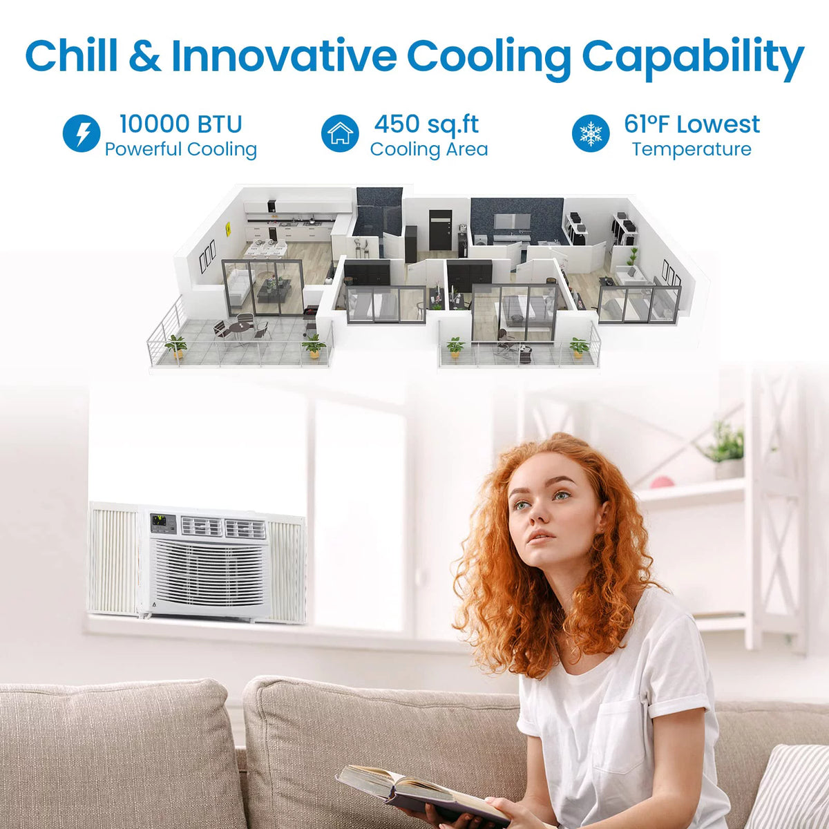 10000 BTU Smart Window Air Conditioner P172