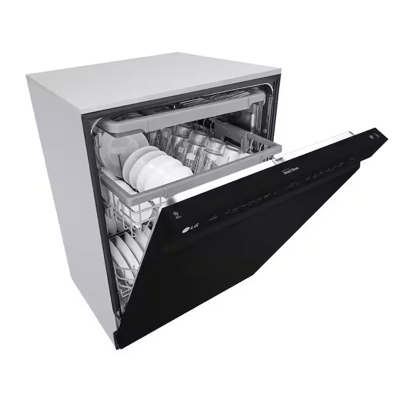 Black Front Control Dishwasher with 3rd Rack D878438