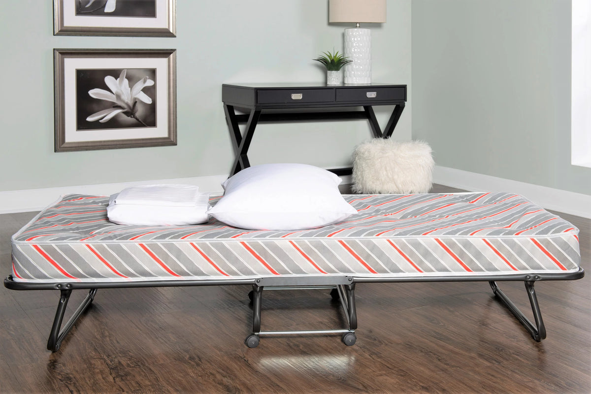 Folding Rollaway Guest Bed with Innerspring Mattress J4301