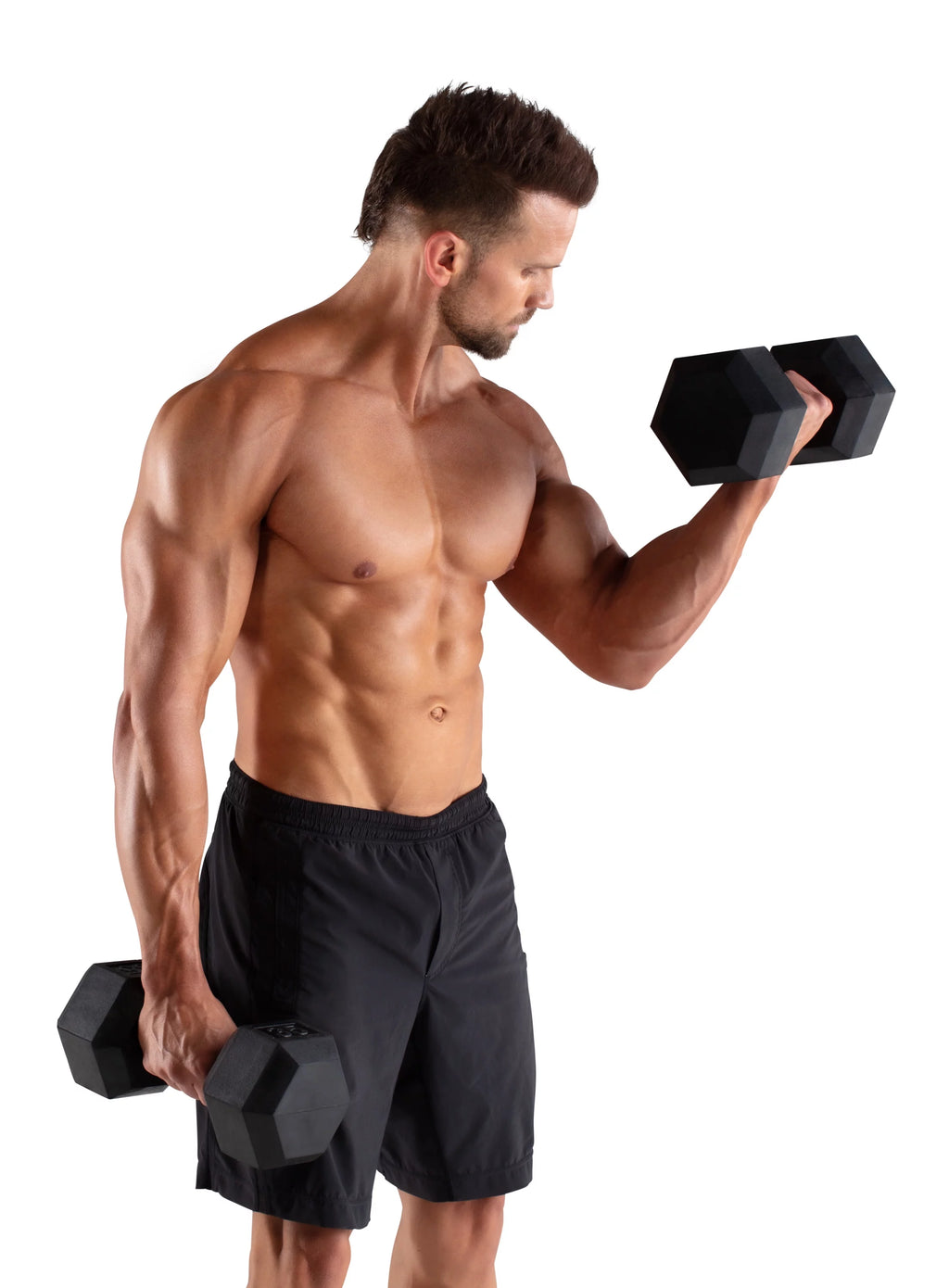 35lb Rubber Hex Dumbbell L967