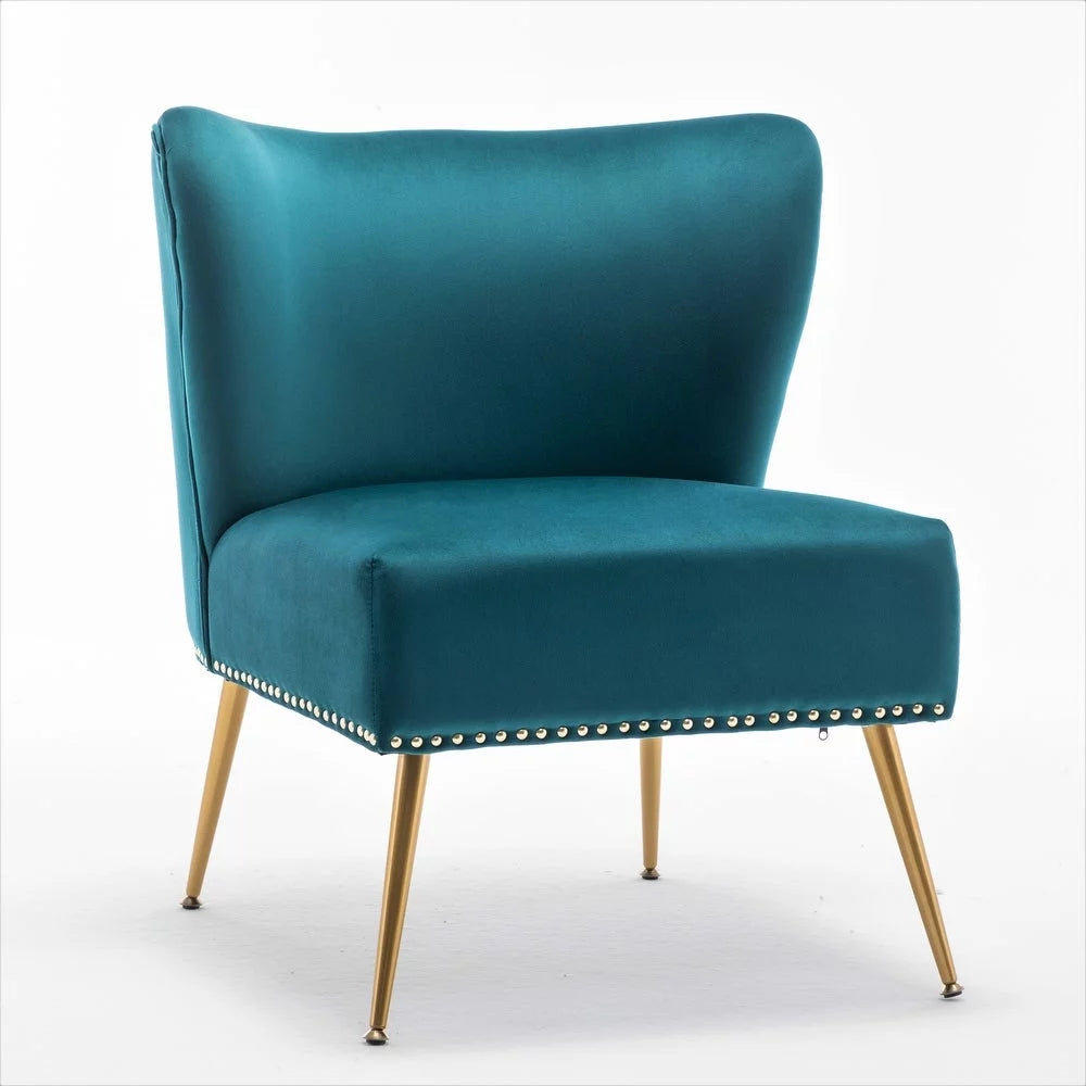 Velvet Armless Accent Chair Y209