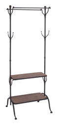 Clothing Rack with Hooks and Shelves Q611