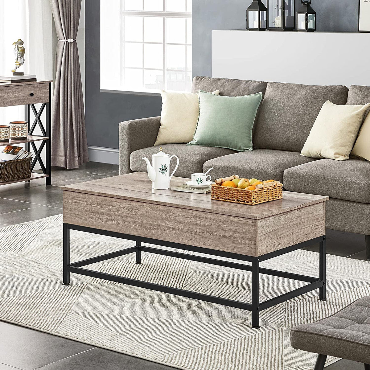 47.5" Lift Top Coffee Table with Hidden Storage Compartment V27962